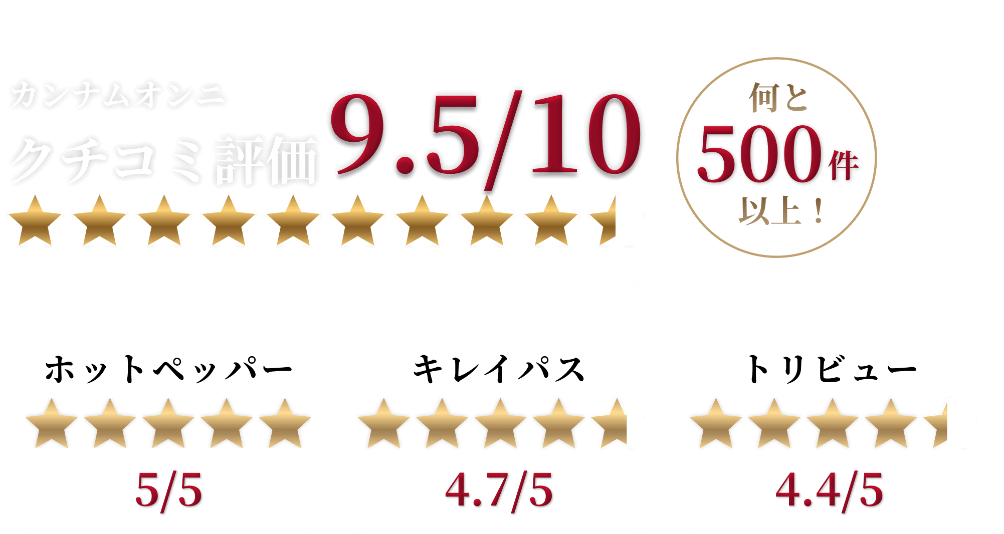 カンナムオンニクチコミ評価9.5