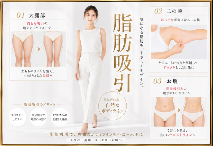脂肪吸引　気になる脂肪を、やさしくデザイン。