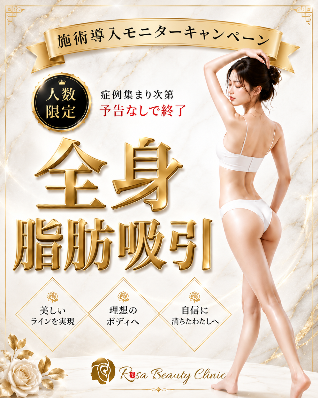 【導入モニターキャンペーン】皆様お待ちかね、全身脂肪吸引✨